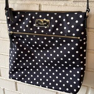Kate Spade Black and White Polka Dot Crossbody Bag